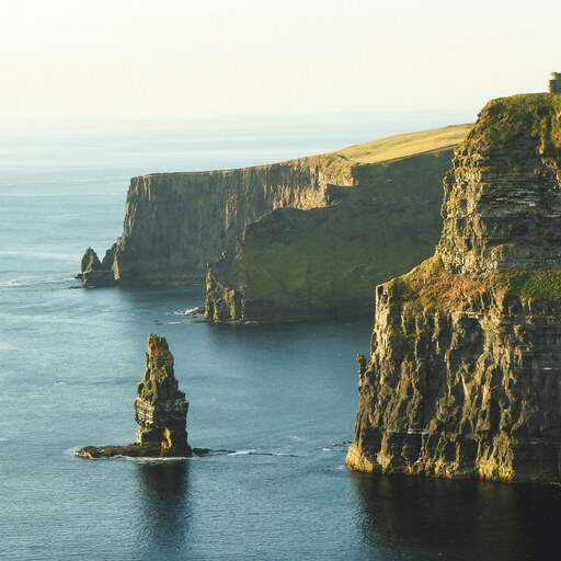 The Cliffs of Moher rising from the Atlantic Ocean, County Clare, Ireland