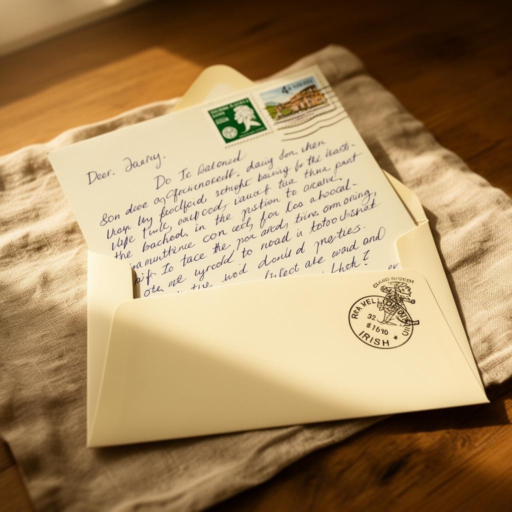A handwritten letter from Ireland arriving in your mailbox